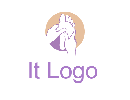 foot massage in circle logo