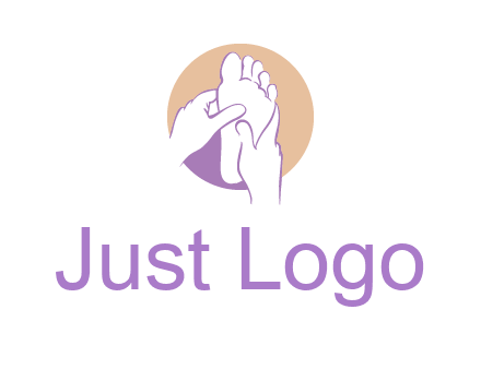 foot massage in circle logo