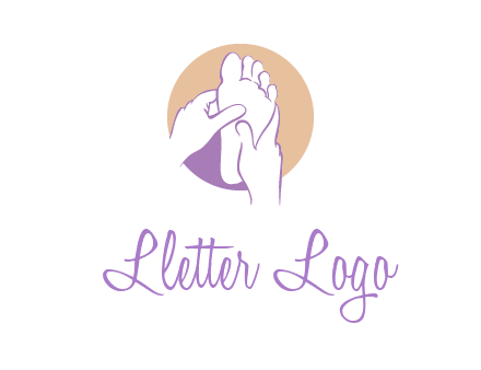 foot massage in circle logo