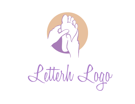 foot massage in circle logo