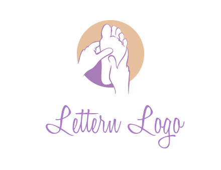 foot massage in circle logo