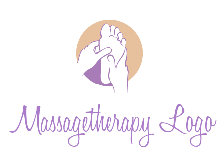 foot massage in circle logo