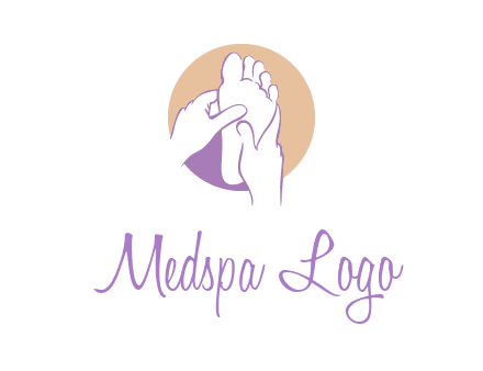 foot massage in circle logo