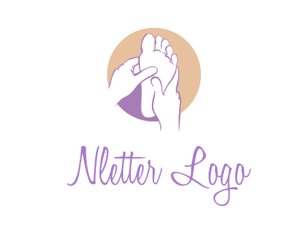 foot massage in circle logo
