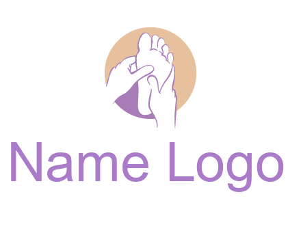 foot massage in circle logo