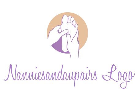 foot massage in circle logo