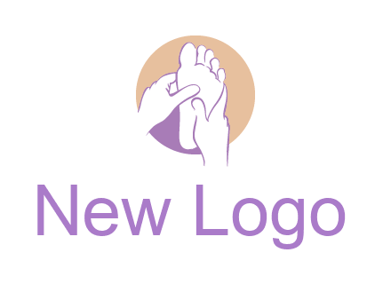 foot massage in circle logo