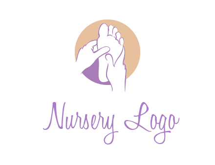 foot massage in circle logo