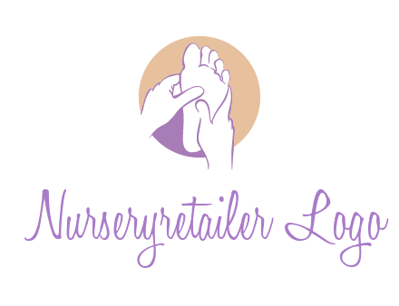 foot massage in circle logo