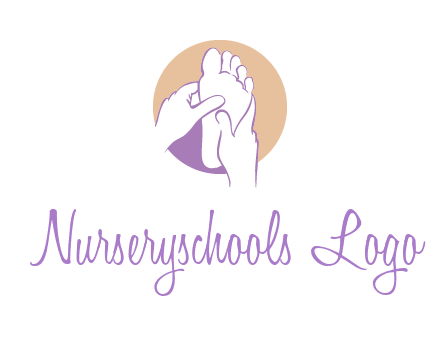 foot massage in circle logo