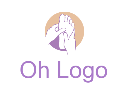 foot massage in circle logo