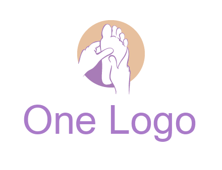 foot massage in circle logo