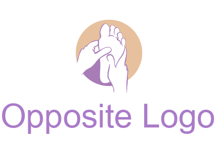 foot massage in circle logo