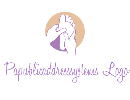 foot massage in circle logo