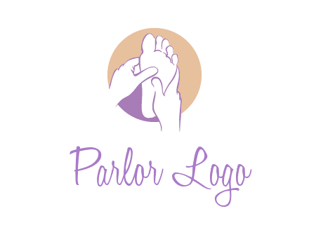 foot massage in circle logo