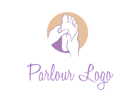 foot massage in circle logo
