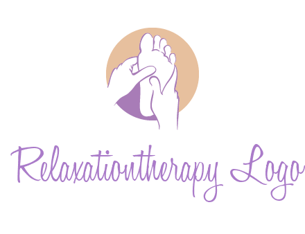 foot massage in circle logo