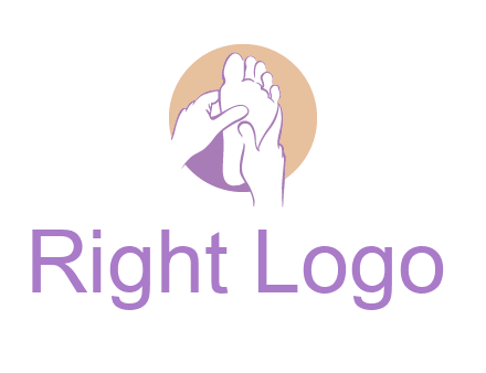 foot massage in circle logo