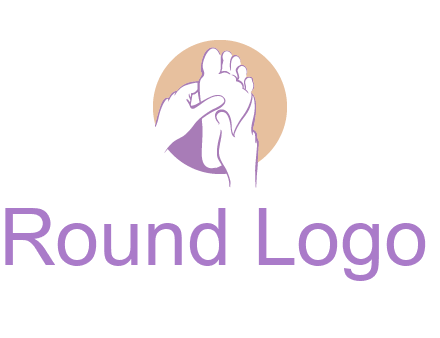 foot massage in circle logo