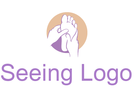 foot massage in circle logo