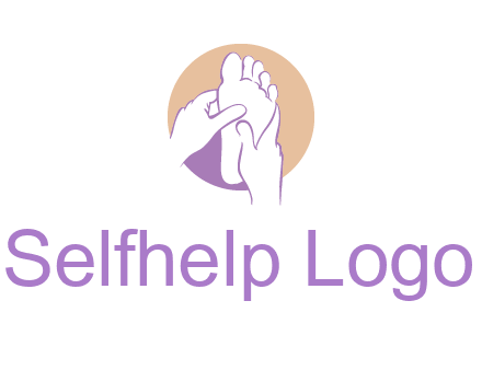 foot massage in circle logo