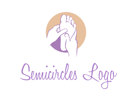 foot massage in circle logo