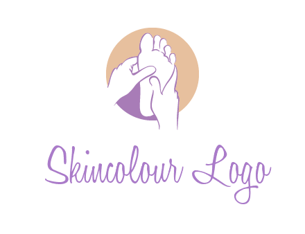foot massage in circle logo