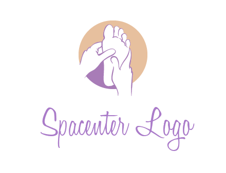foot massage in circle logo