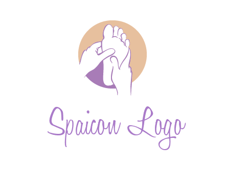foot massage in circle logo
