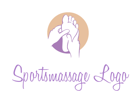 foot massage in circle logo