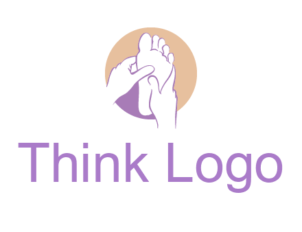 foot massage in circle logo