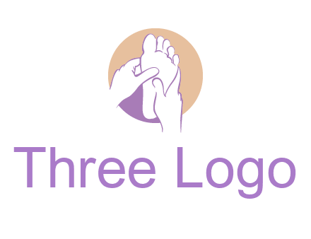 foot massage in circle logo