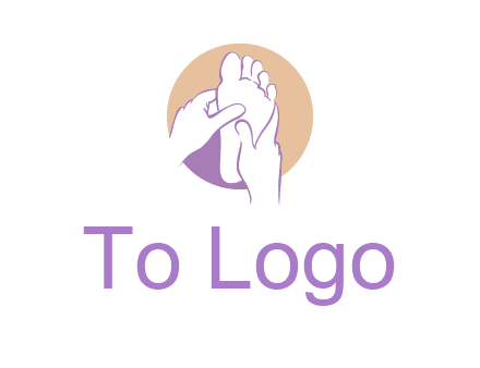 foot massage in circle logo