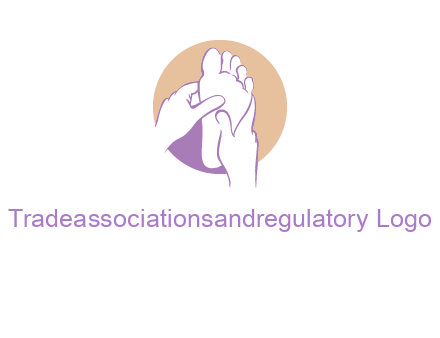 foot massage in circle logo