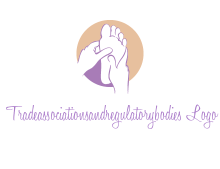 foot massage in circle logo