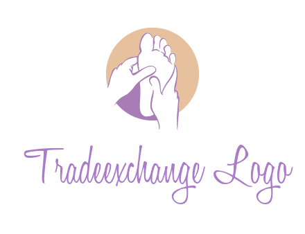 foot massage in circle logo