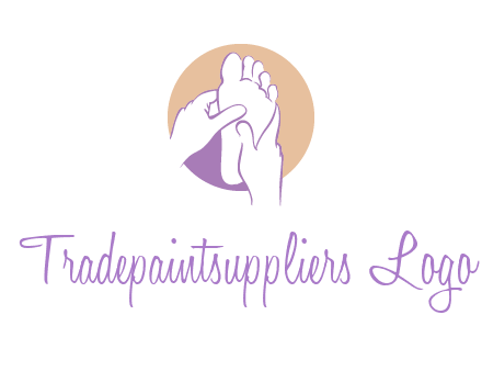 foot massage in circle logo