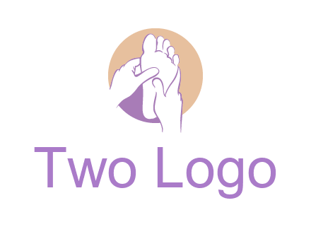 foot massage in circle logo
