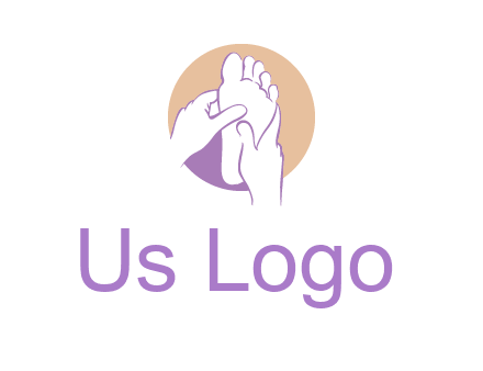 foot massage in circle logo