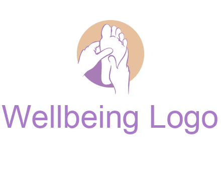 foot massage in circle logo