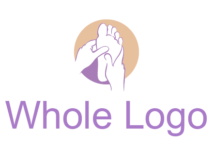foot massage in circle logo
