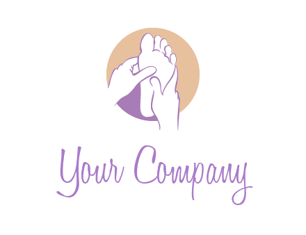 foot massage in circle logo