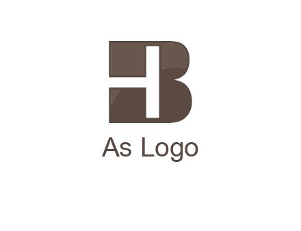 letter H inside B