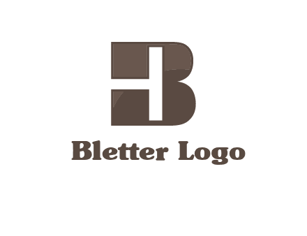 letter H inside B