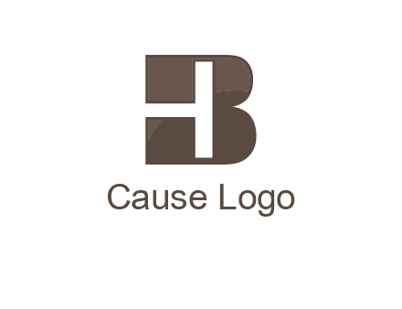 letter H inside B