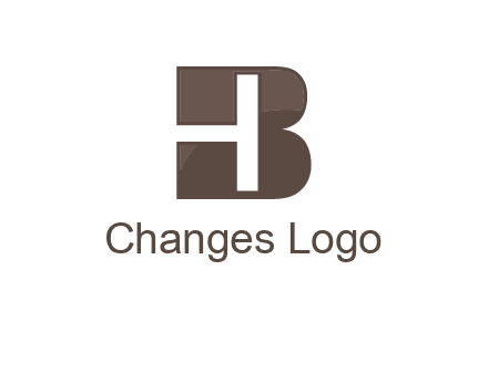 letter H inside B