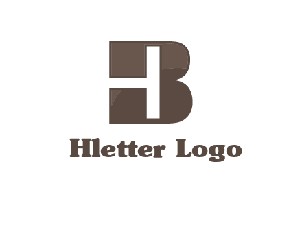 letter H inside B