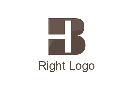 letter H inside B