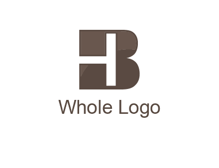 letter H inside B