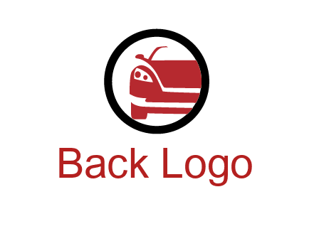 abstract car in circle transportation logo 